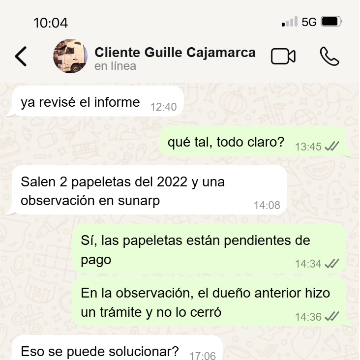 Chat de WhatsApp 3 — cierre de compra